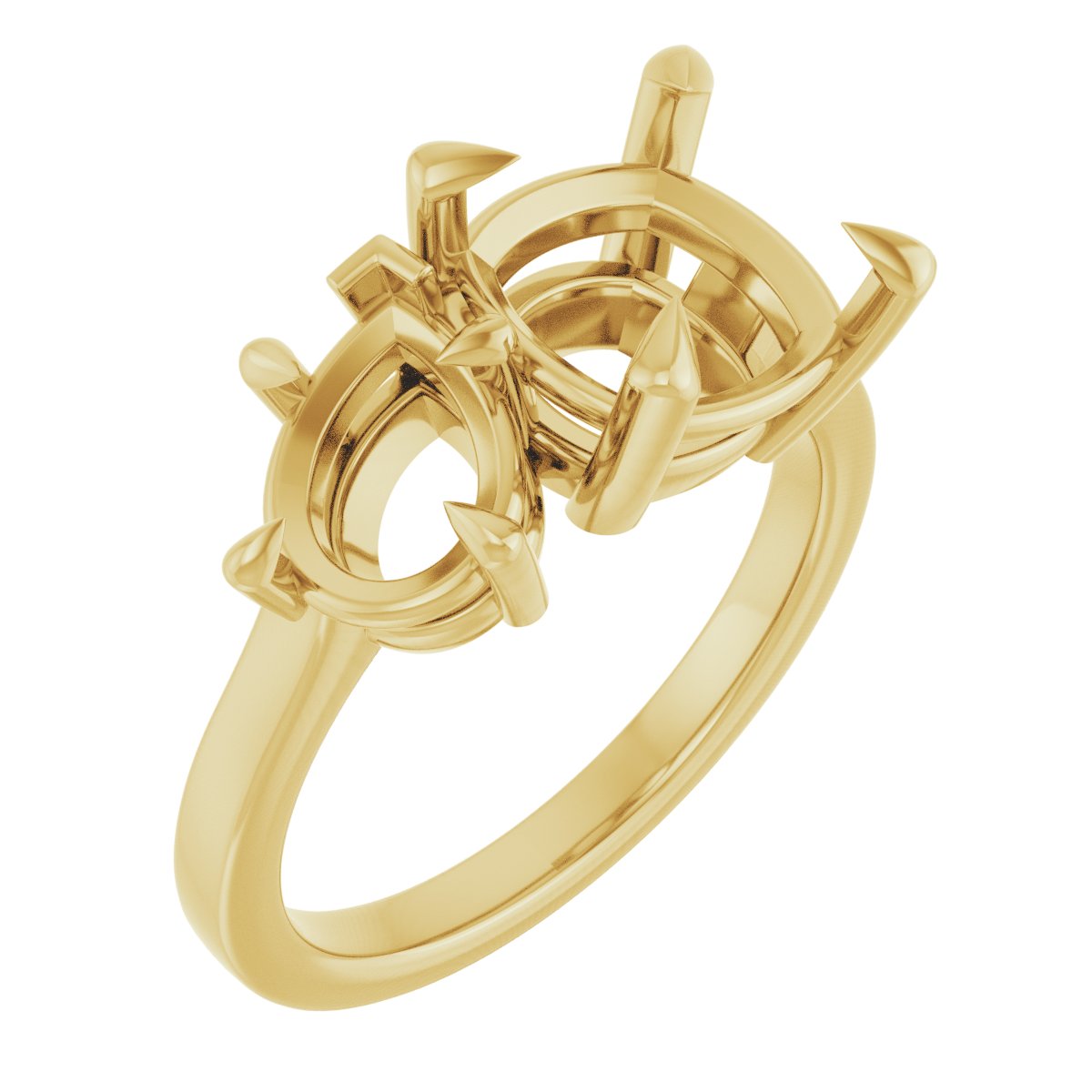 Claw-Prong Two-Stone Engagement Ring