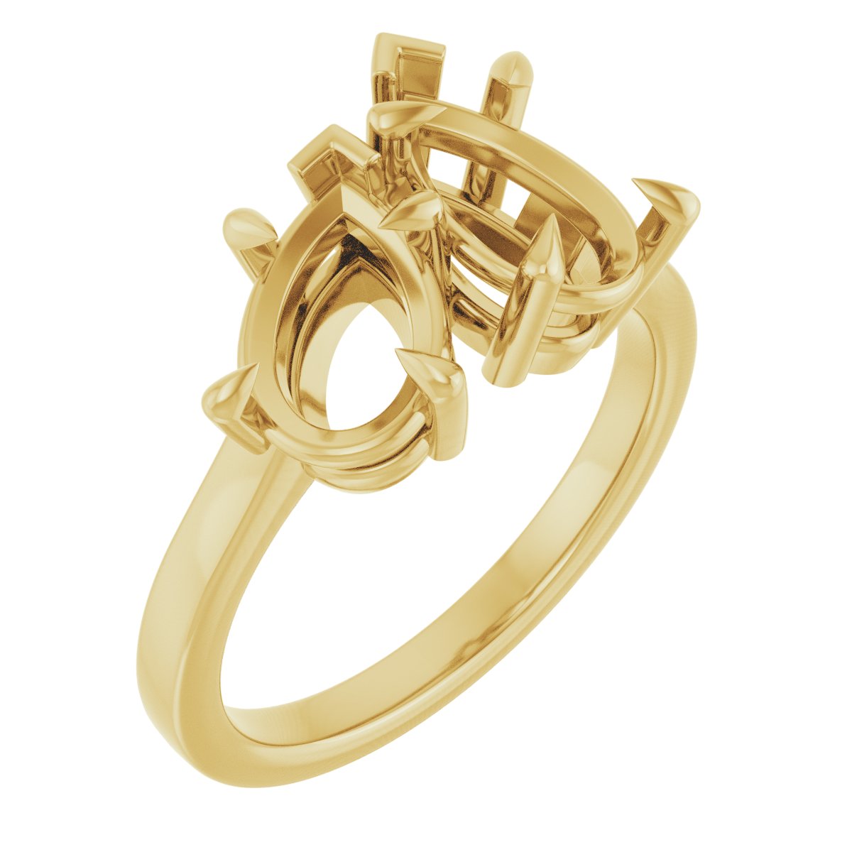 Claw-Prong Two-Stone Engagement Ring