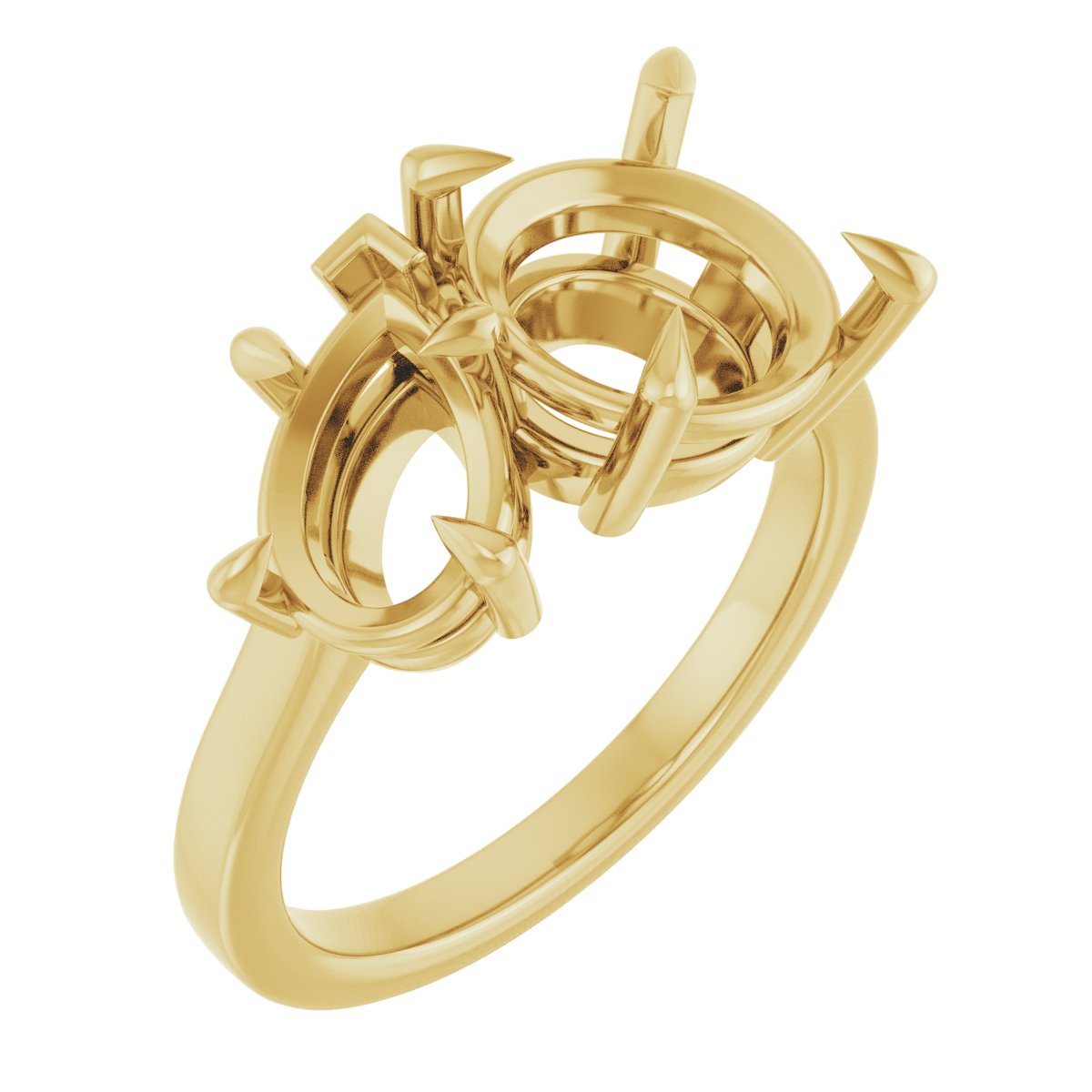 Claw-Prong Two-Stone Engagement Ring