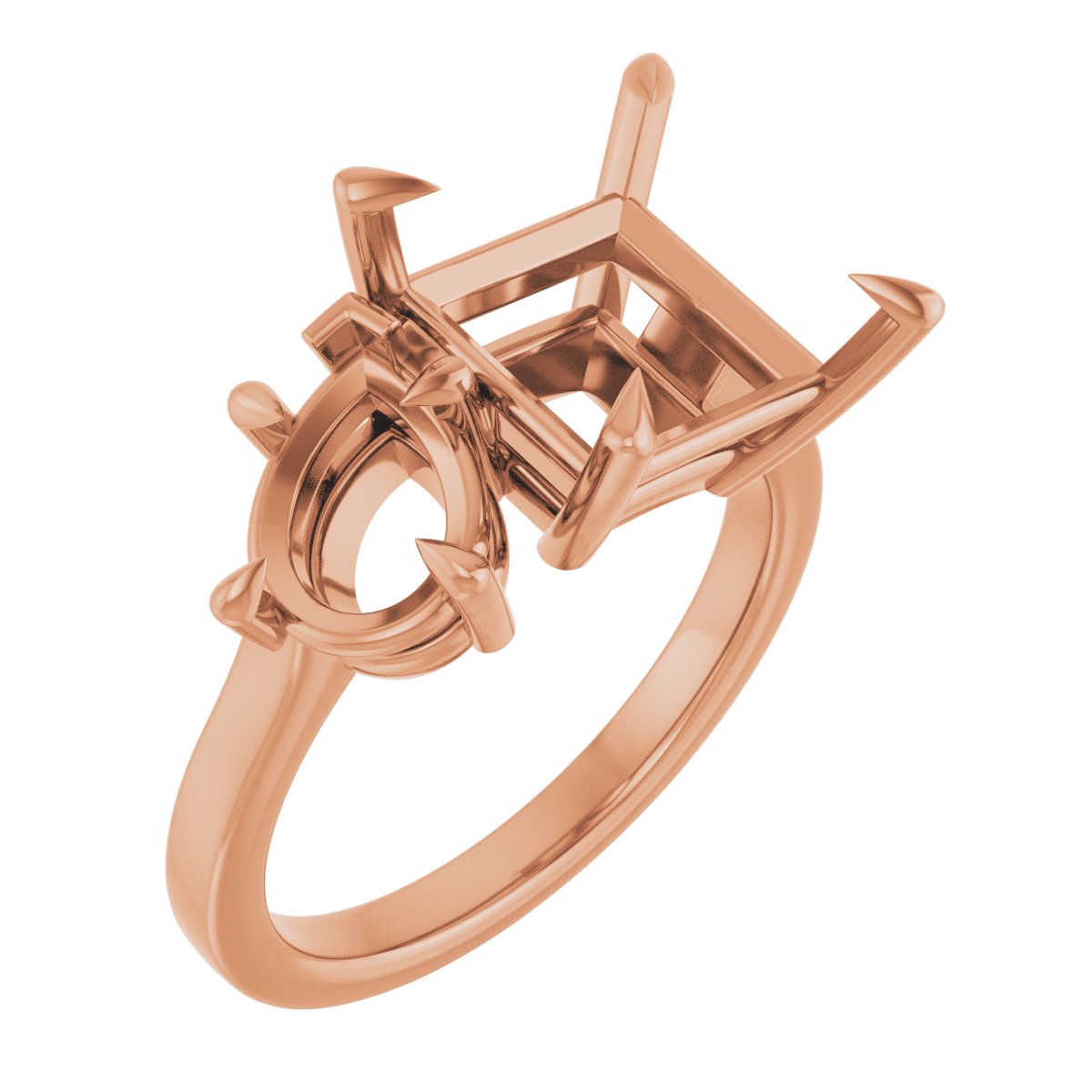 Claw-Prong Two-Stone Engagement Ring