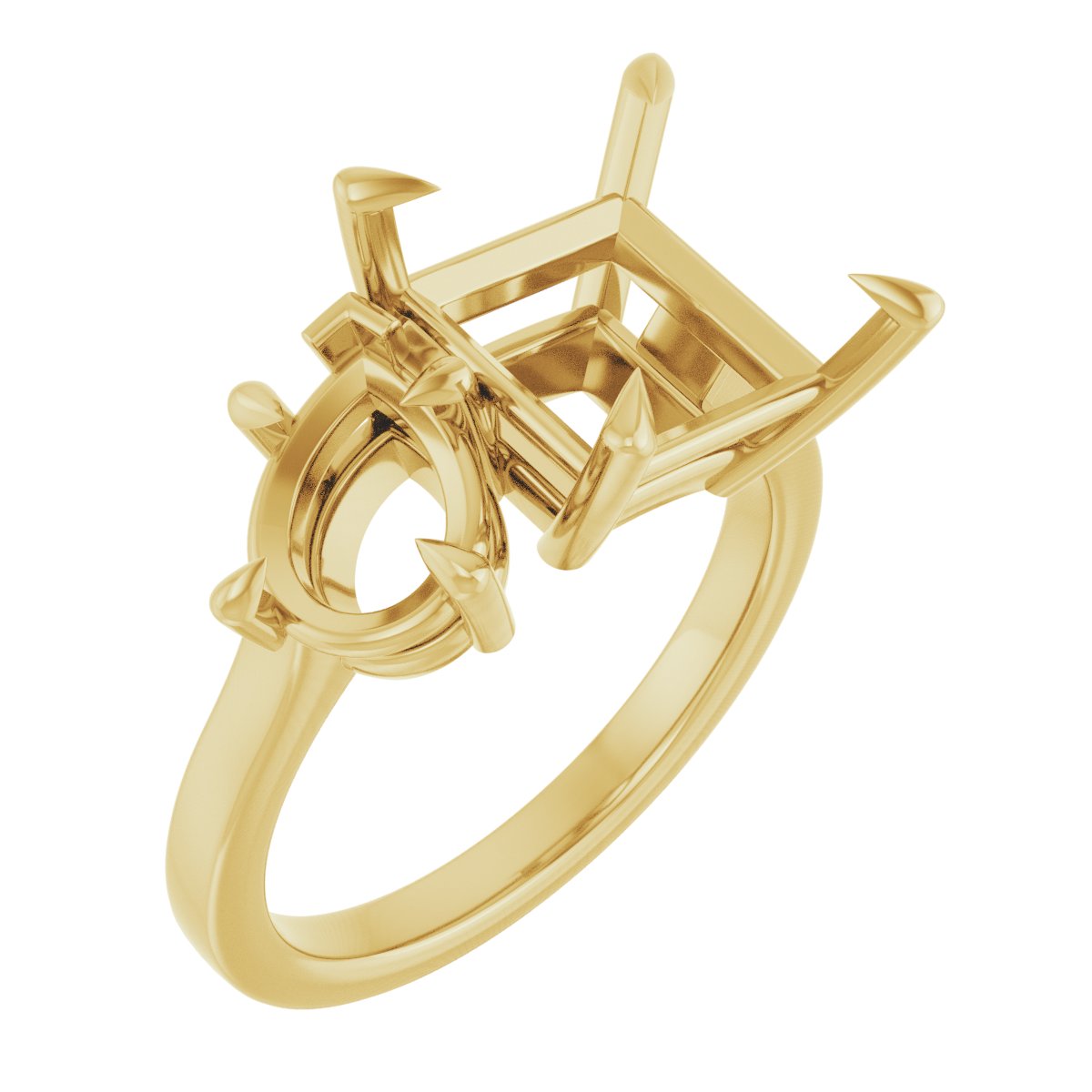 Claw-Prong Two-Stone Engagement Ring