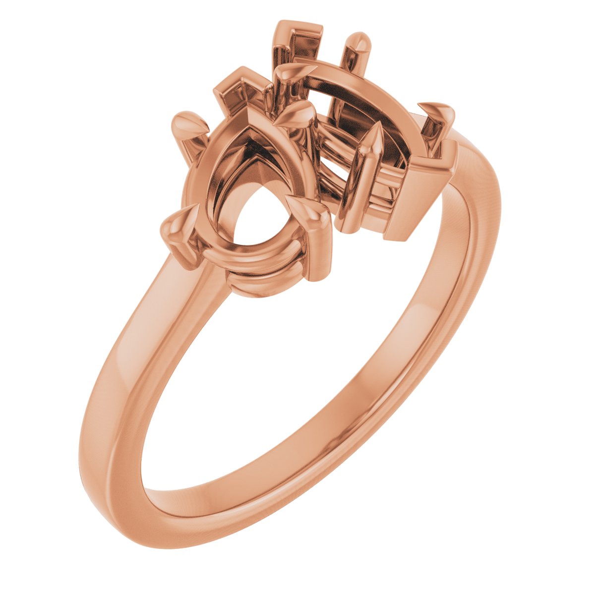 Claw-Prong Two-Stone Engagement Ring