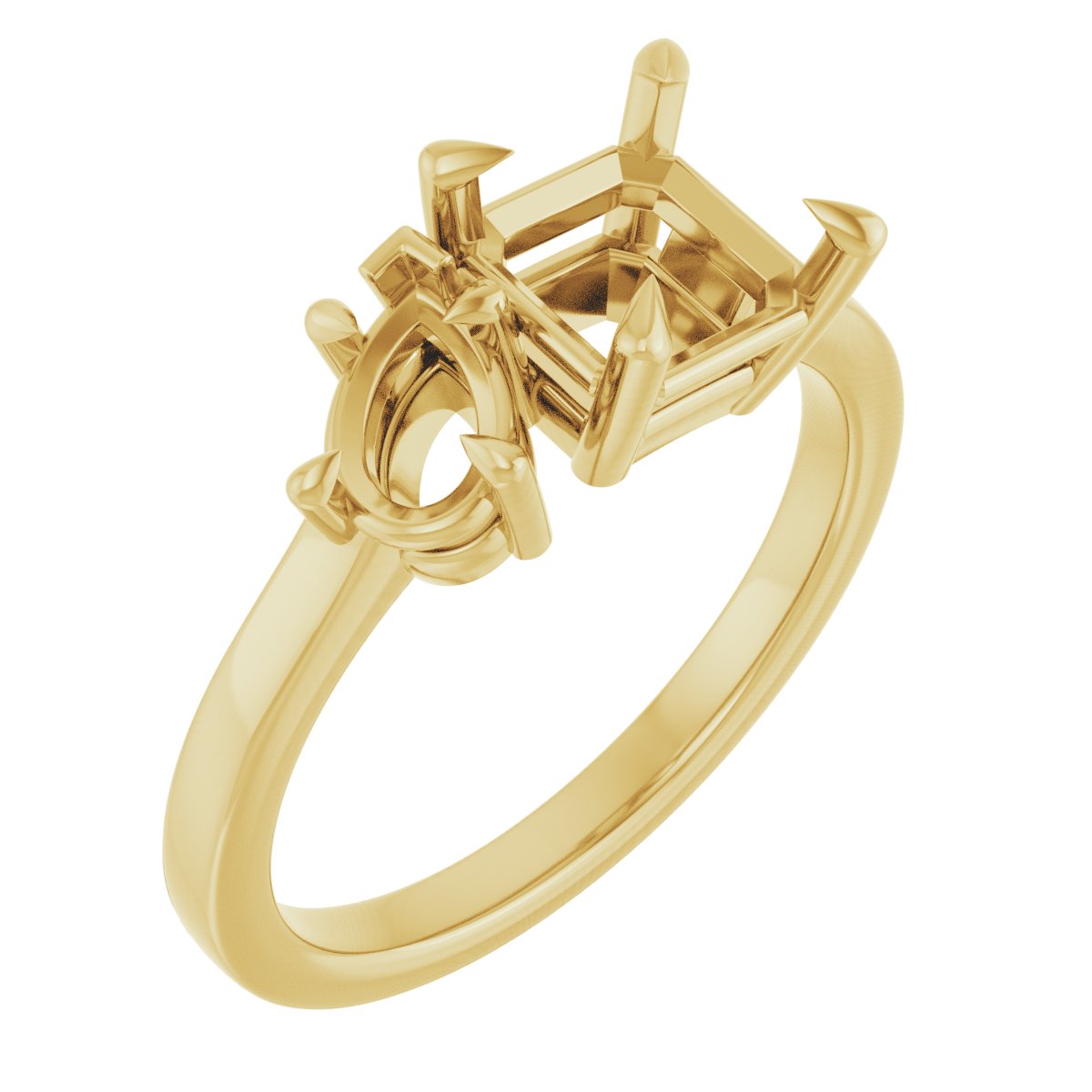 Claw-Prong Two-Stone Engagement Ring