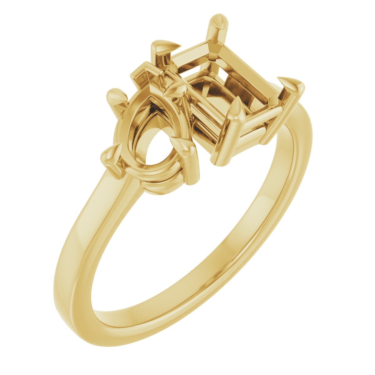 Claw-Prong Two-Stone Engagement Ring