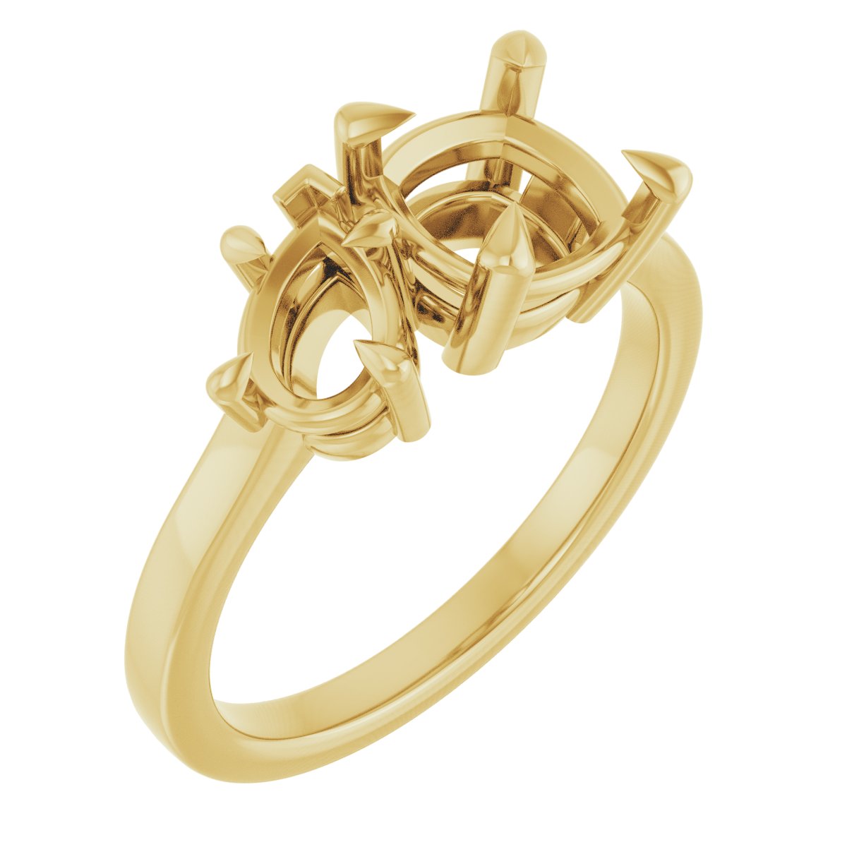 Claw-Prong Two-Stone Engagement Ring