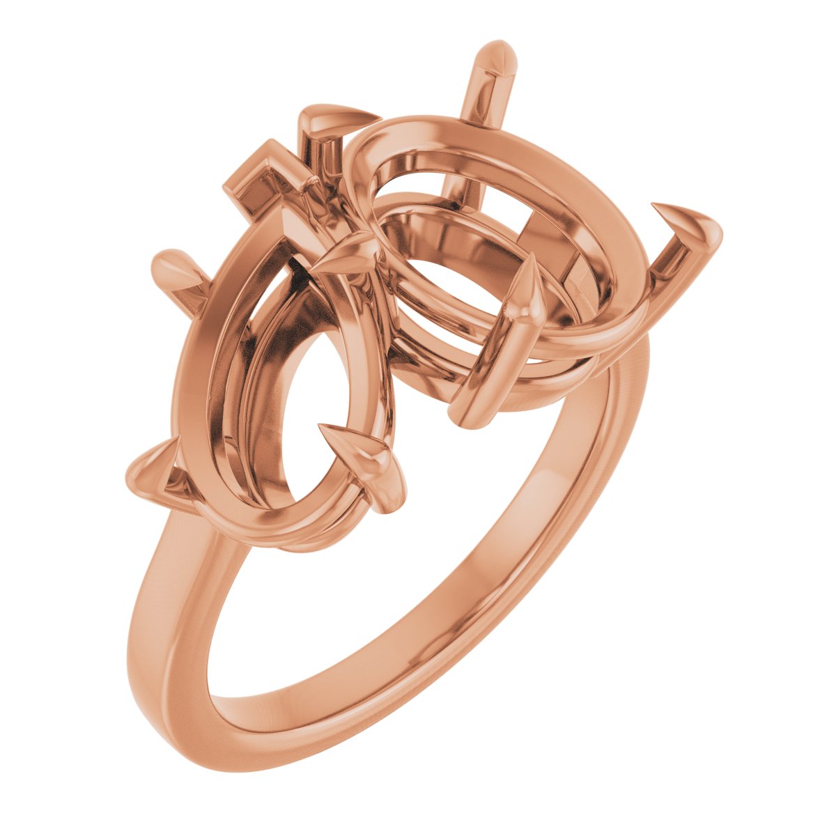 Claw-Prong Two-Stone Engagement Ring