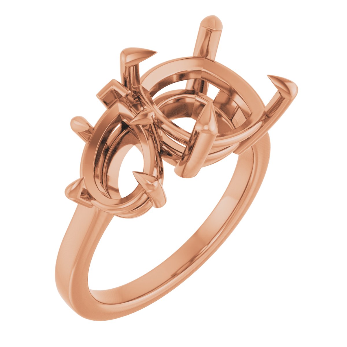 Claw-Prong Two-Stone Engagement Ring