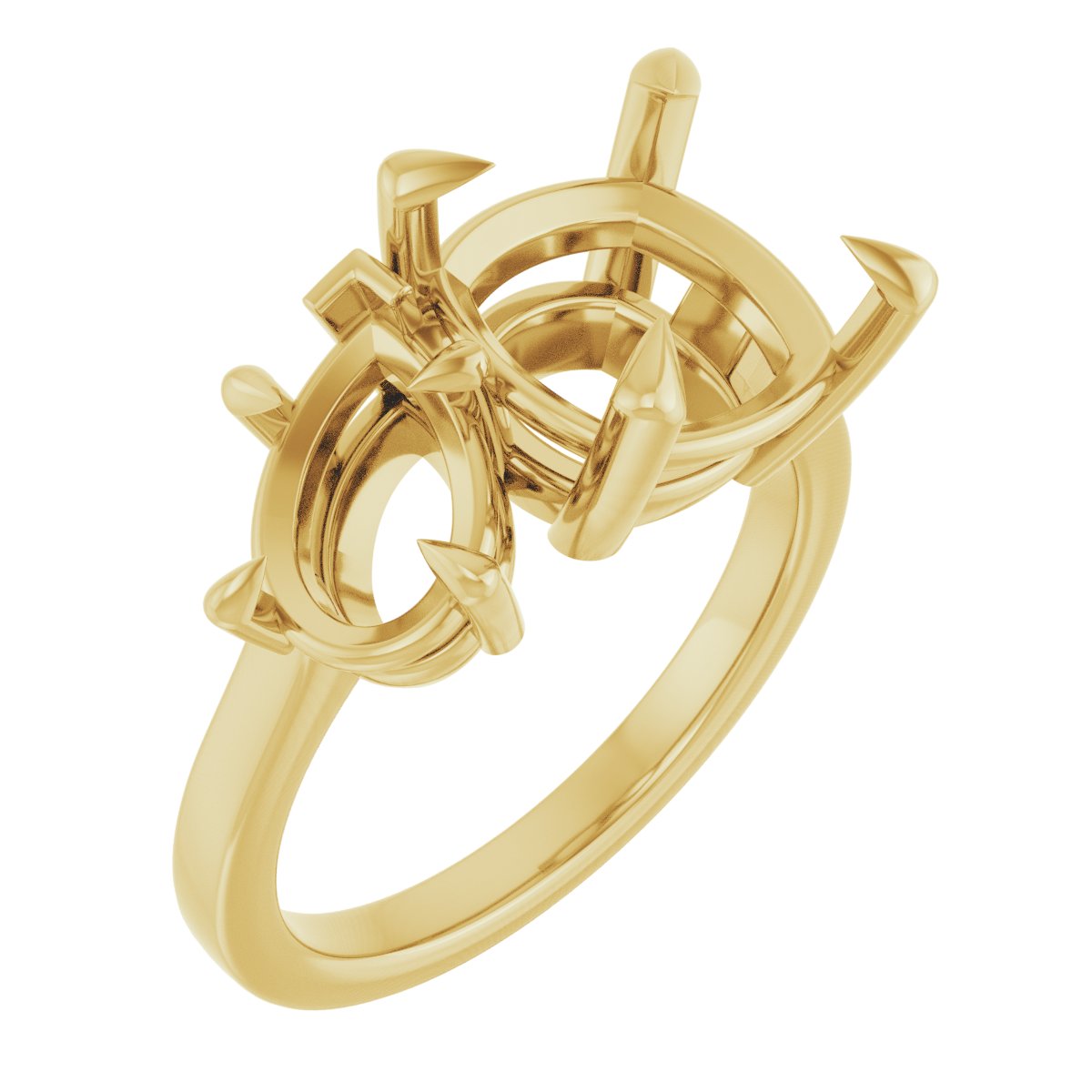 Claw-Prong Two-Stone Engagement Ring