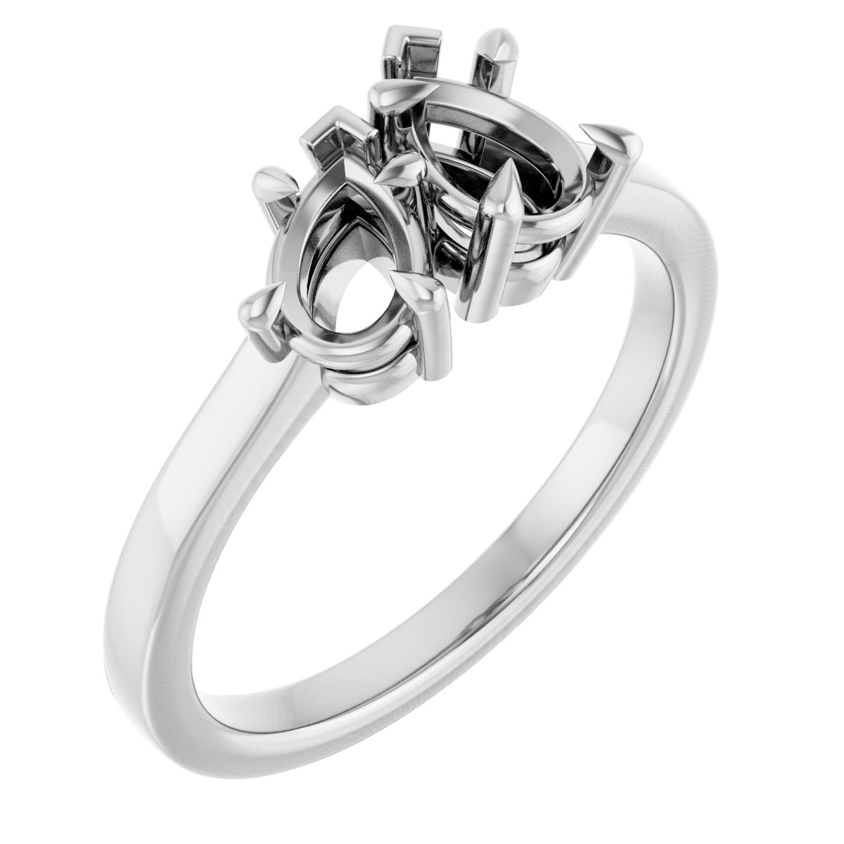 Claw-Prong Two-Stone Engagement Ring