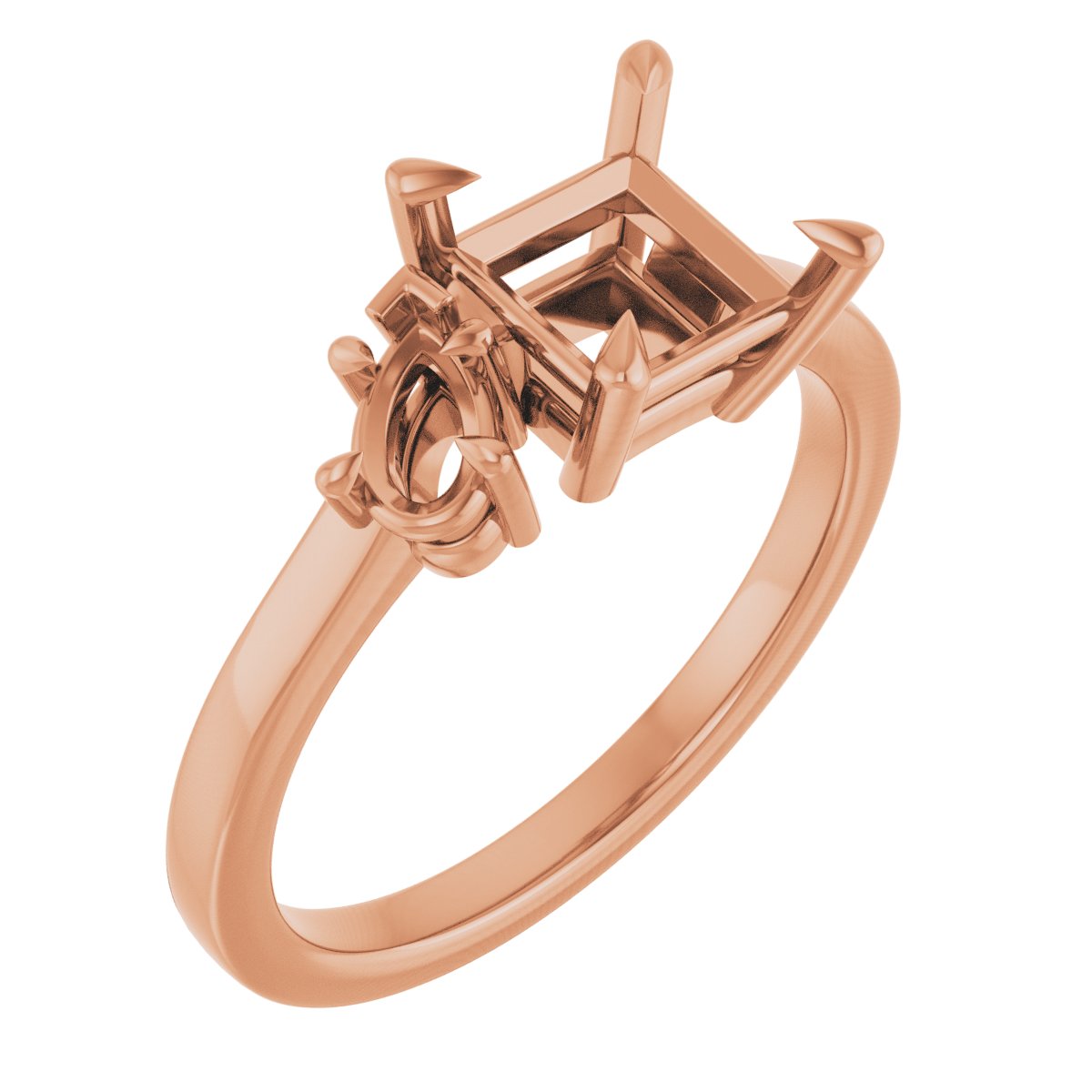 Claw-Prong Two-Stone Engagement Ring