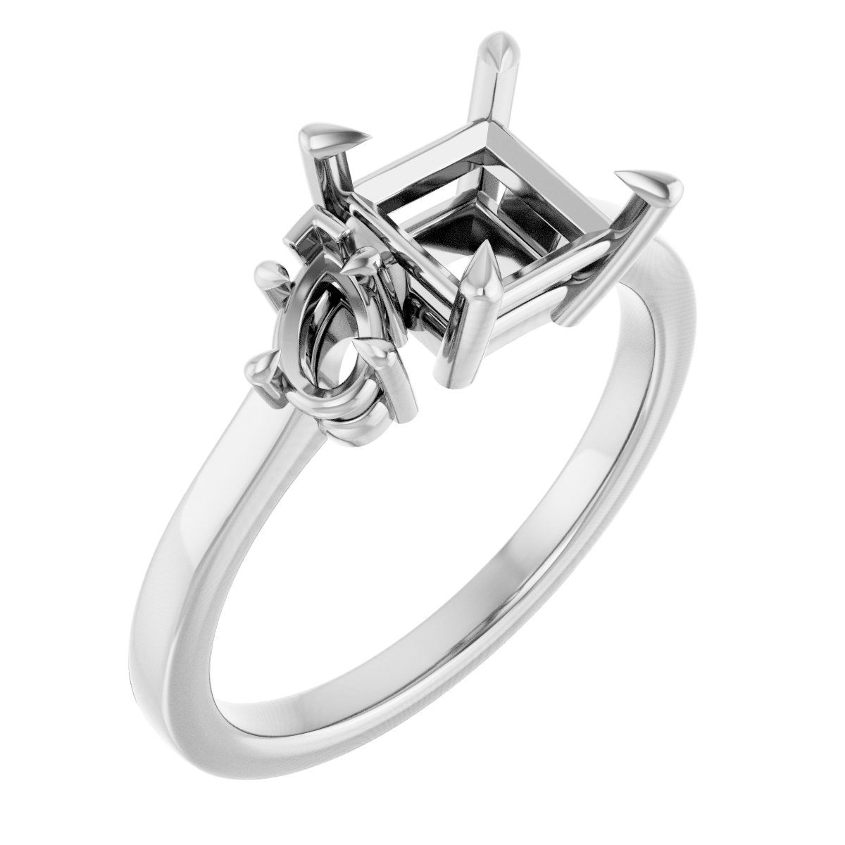 Claw-Prong Two-Stone Engagement Ring