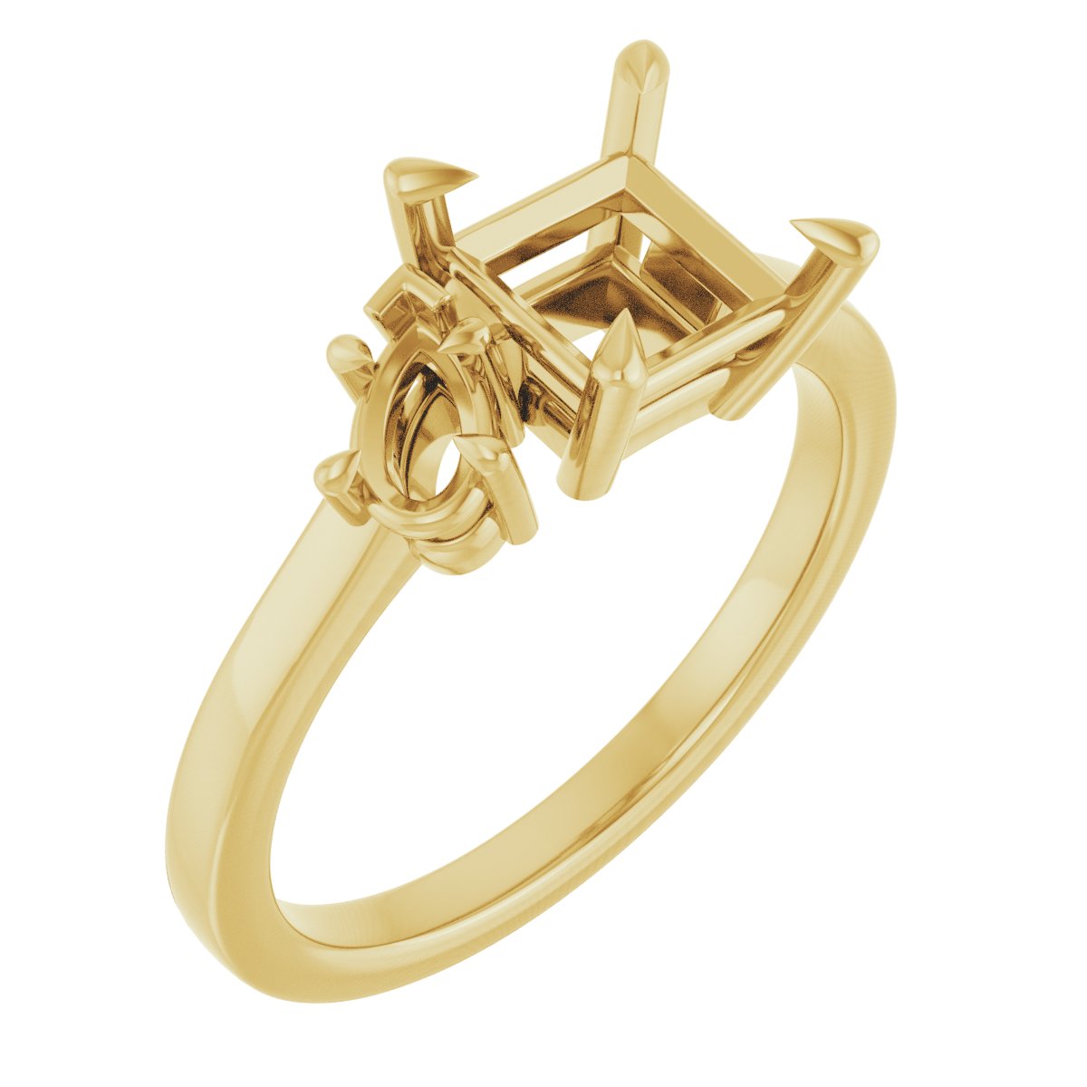 Claw-Prong Two-Stone Engagement Ring