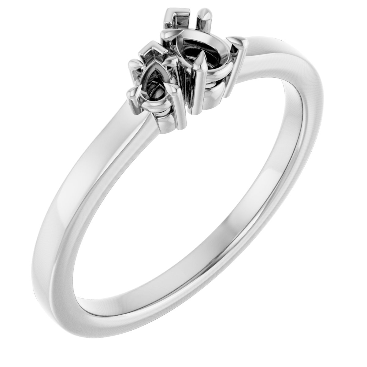 Claw-Prong Two-Stone Engagement Ring