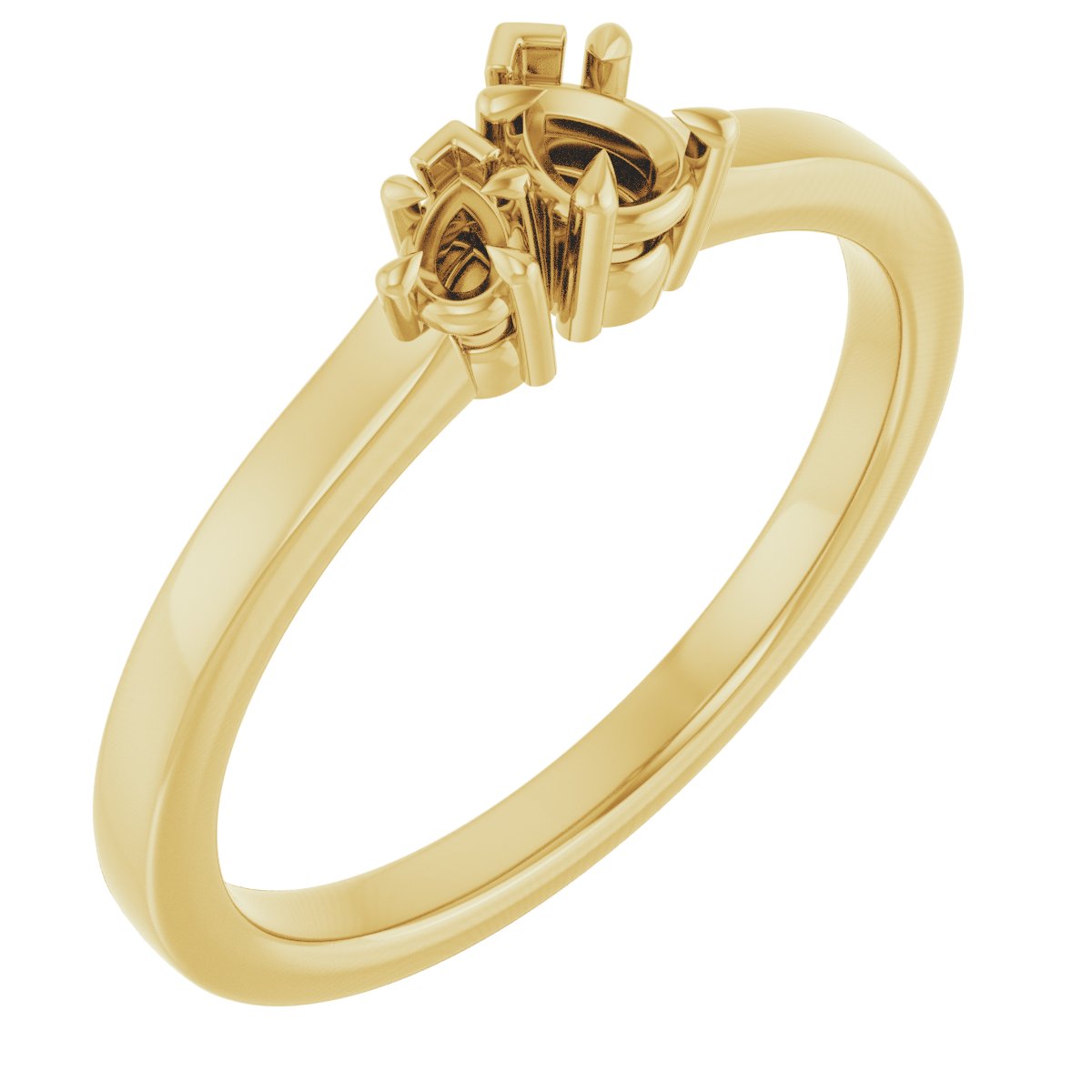 Claw-Prong Two-Stone Engagement Ring