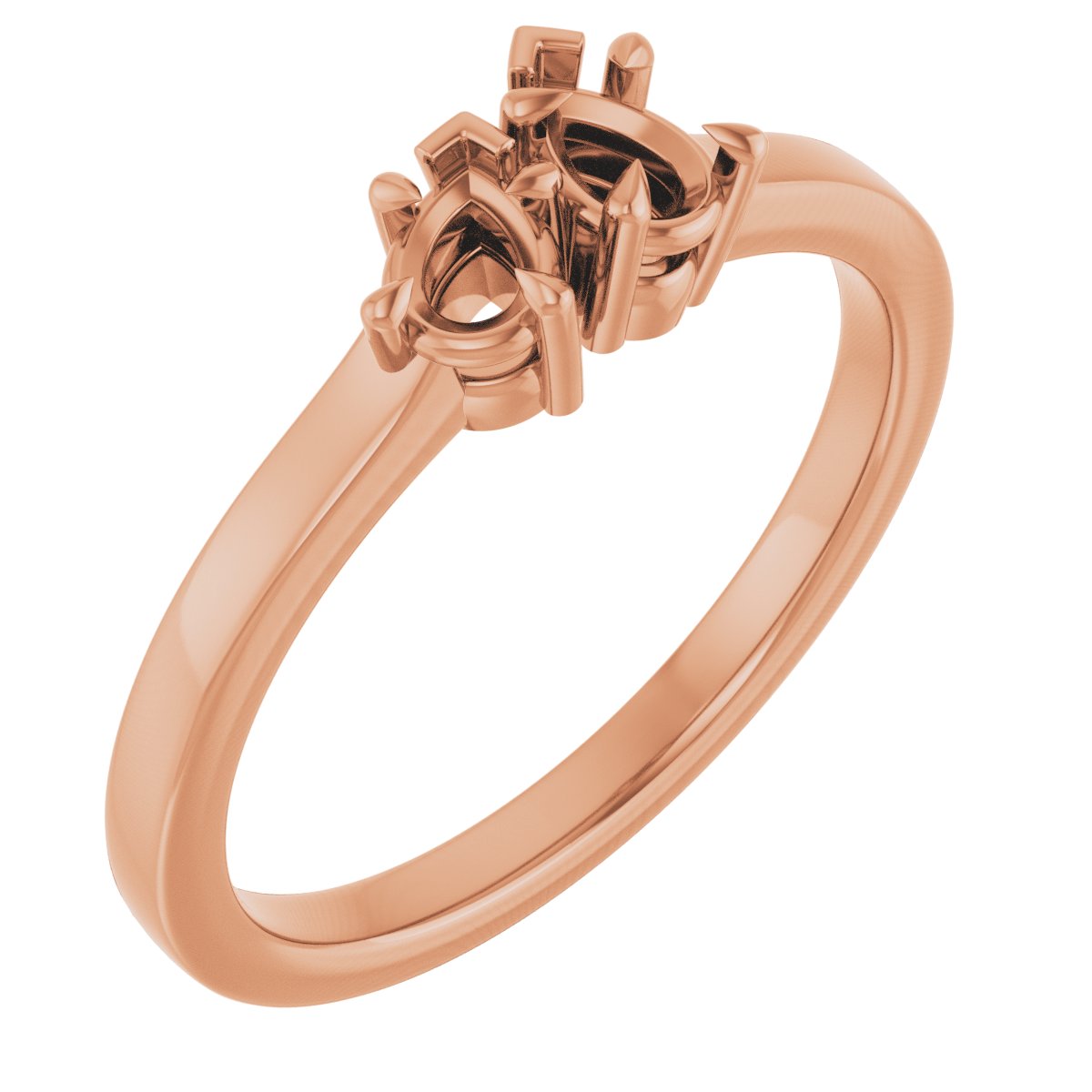 Claw-Prong Two-Stone Engagement Ring