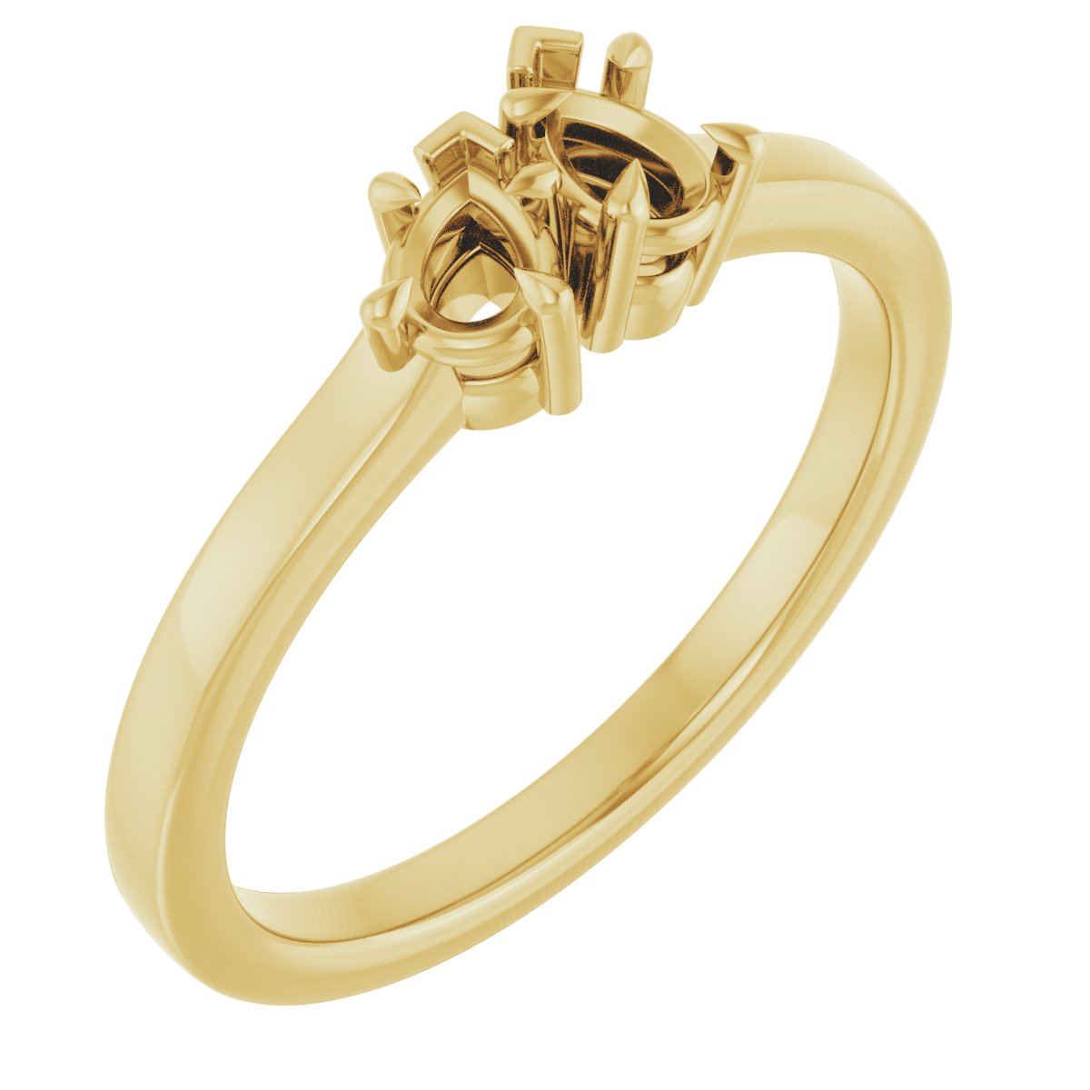 Claw-Prong Two-Stone Engagement Ring