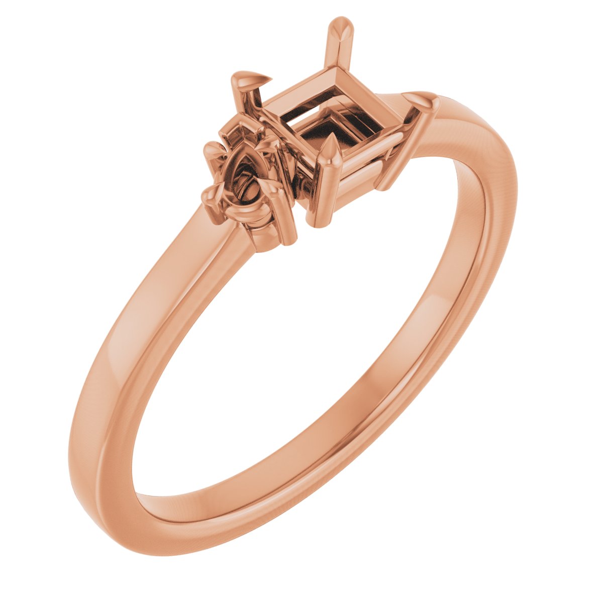 Claw-Prong Two-Stone Engagement Ring