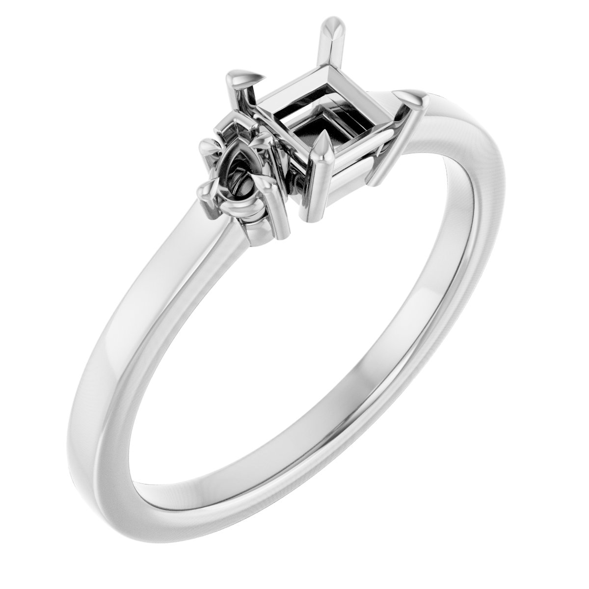 Claw-Prong Two-Stone Engagement Ring