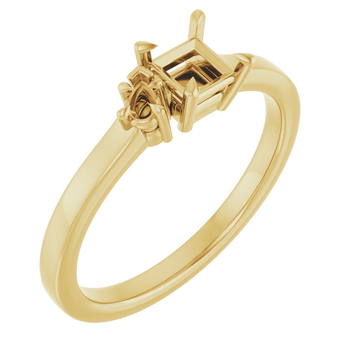 Claw-Prong Two-Stone Engagement Ring