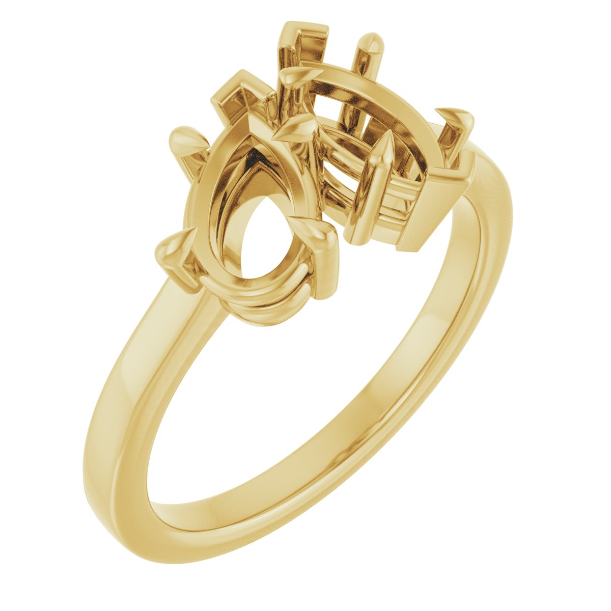 Claw-Prong Two-Stone Engagement Ring