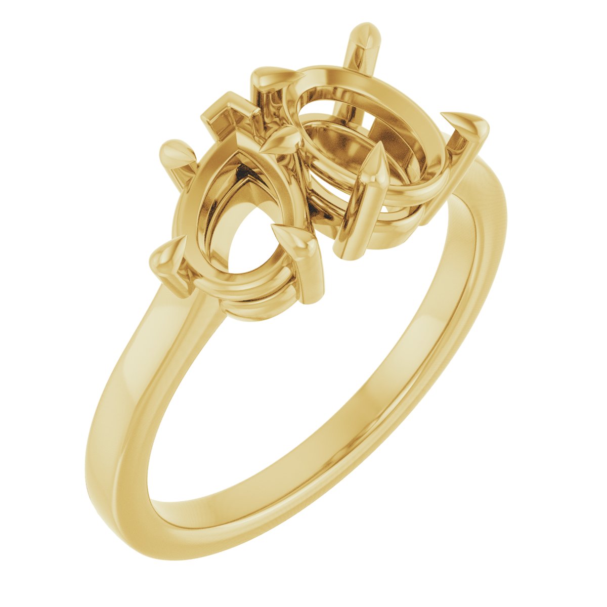 Claw-Prong Two-Stone Engagement Ring