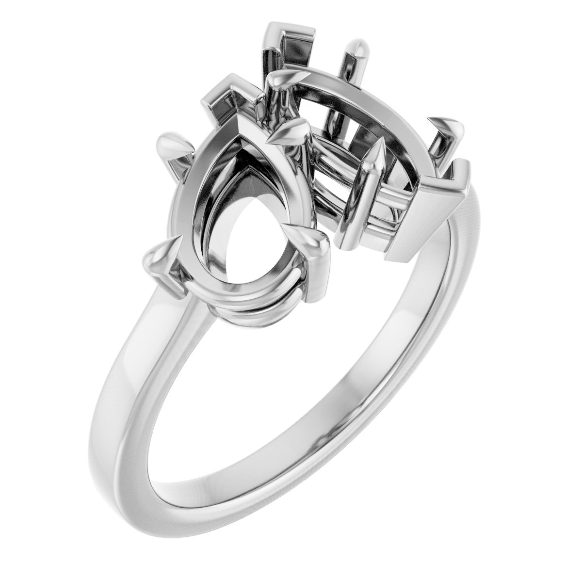 Claw-Prong Two-Stone Engagement Ring