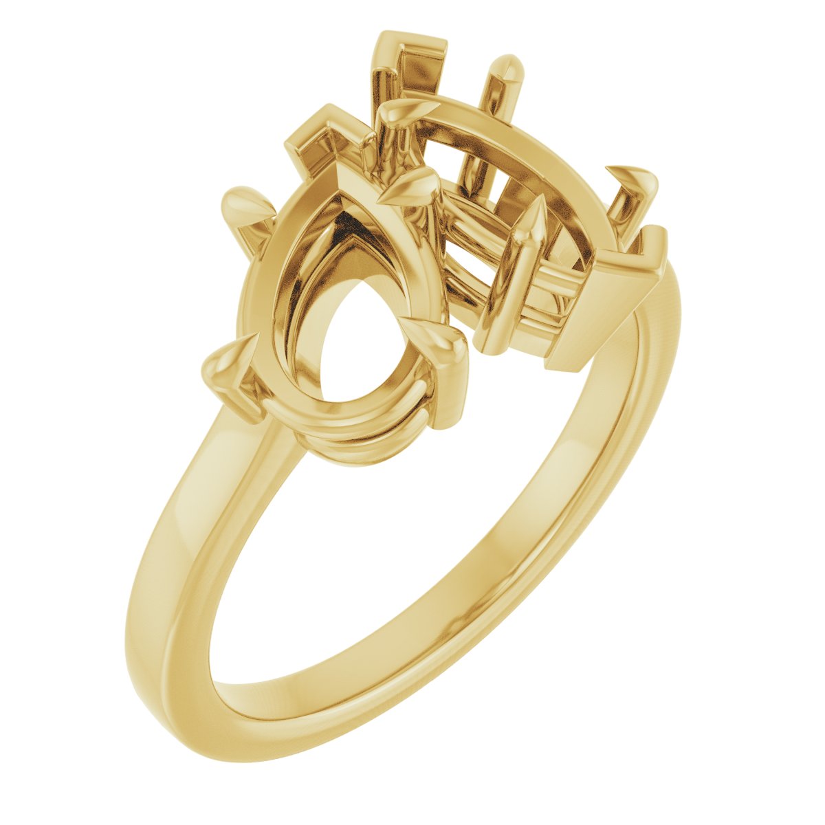 Claw-Prong Two-Stone Engagement Ring