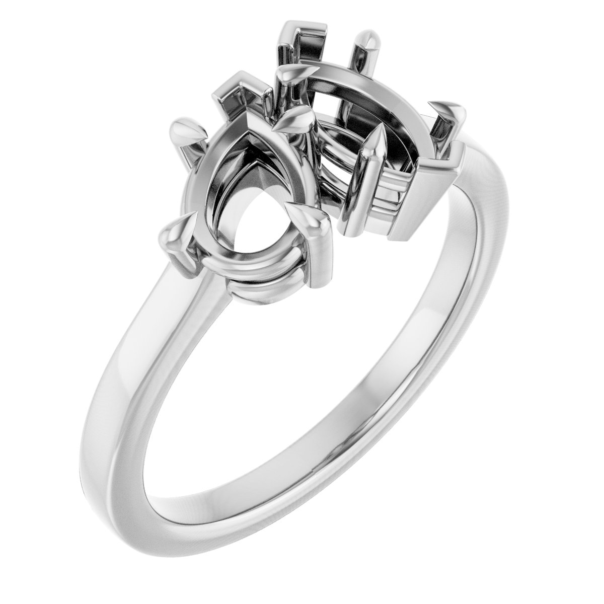 Claw-Prong Two-Stone Engagement Ring
