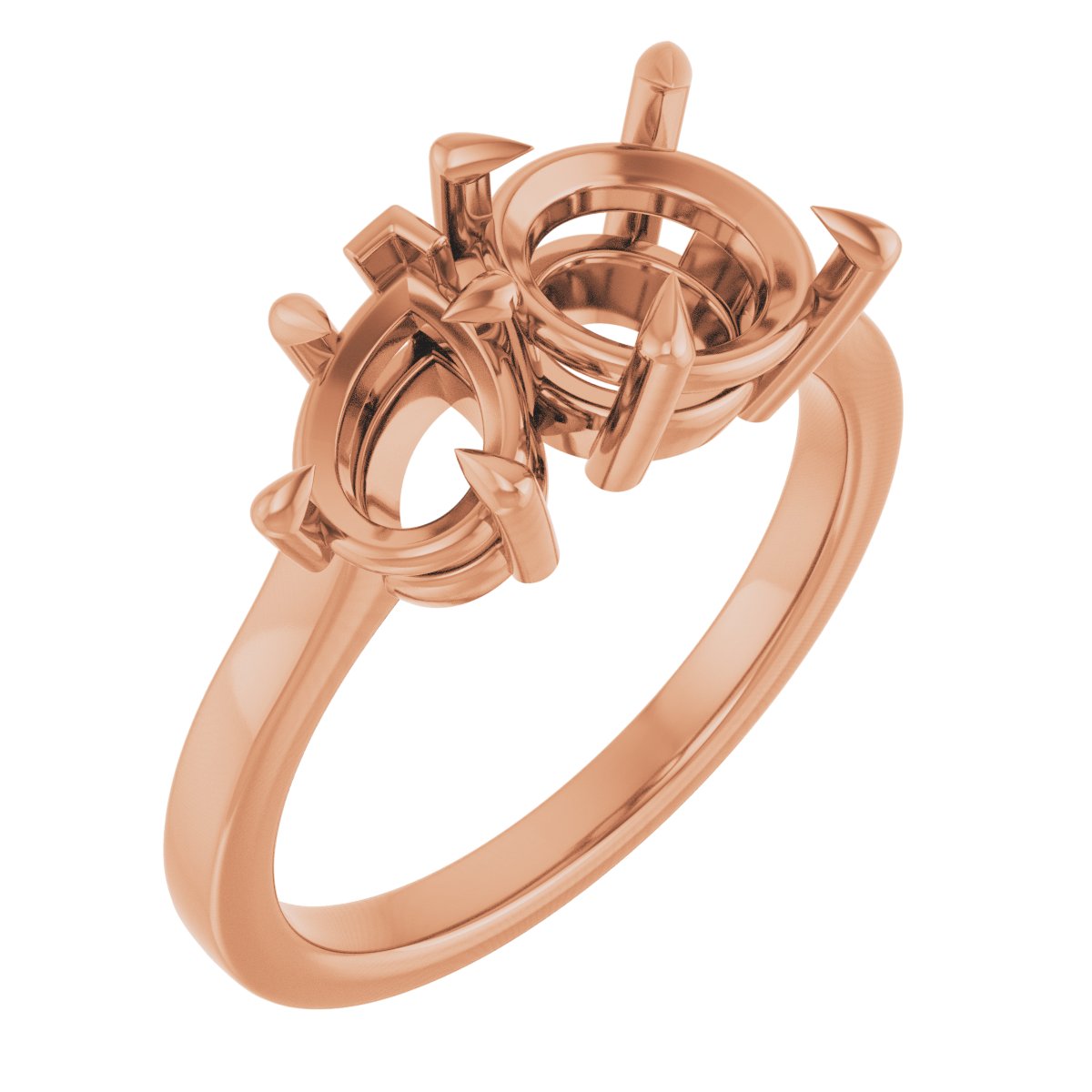Claw-Prong Two-Stone Engagement Ring