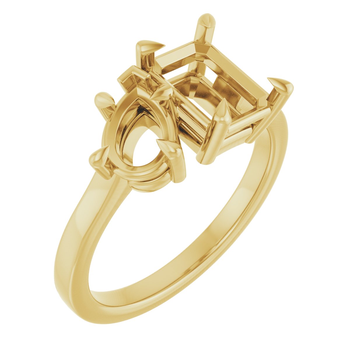 Claw-Prong Two-Stone Engagement Ring