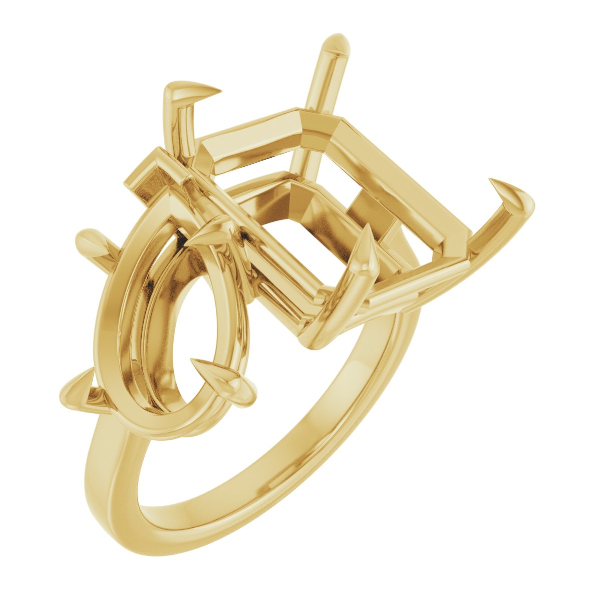 Claw-Prong Two-Stone Engagement Ring