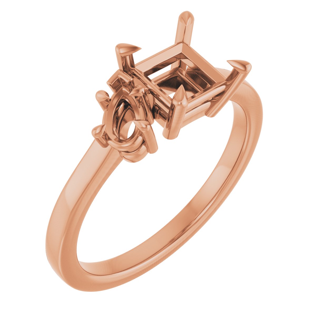 Claw-Prong Two-Stone Engagement Ring