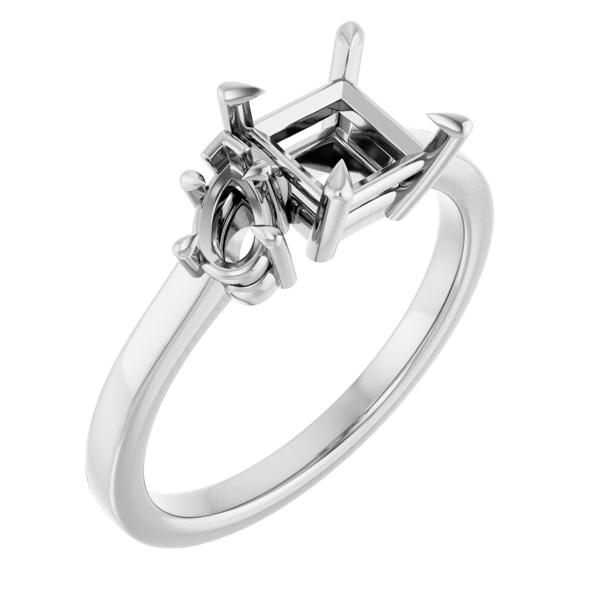 Claw-Prong Two-Stone Engagement Ring
