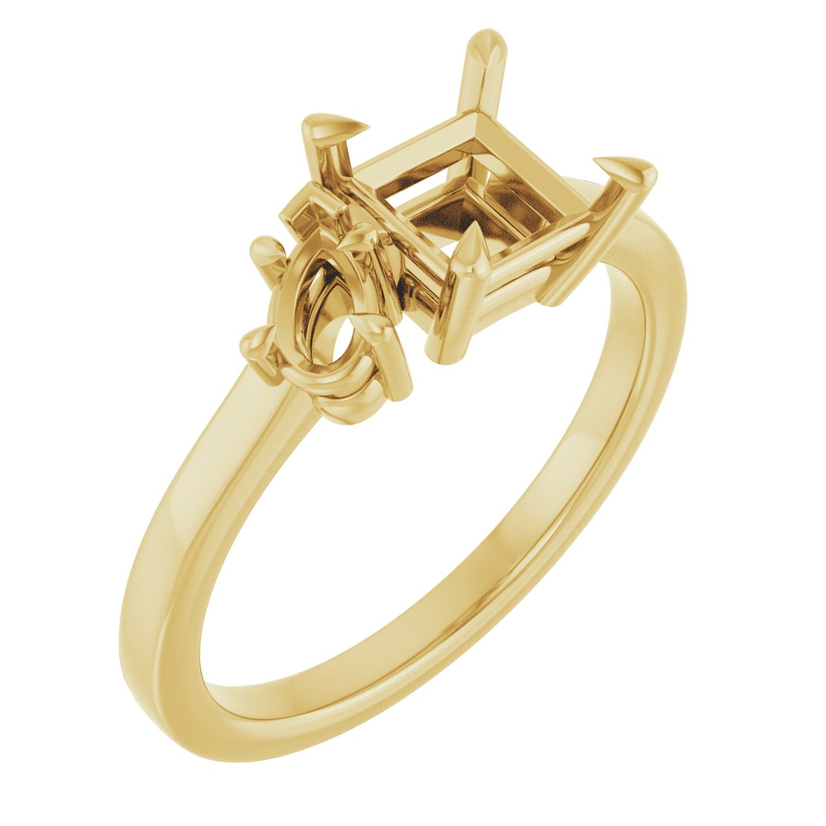 Claw-Prong Two-Stone Engagement Ring