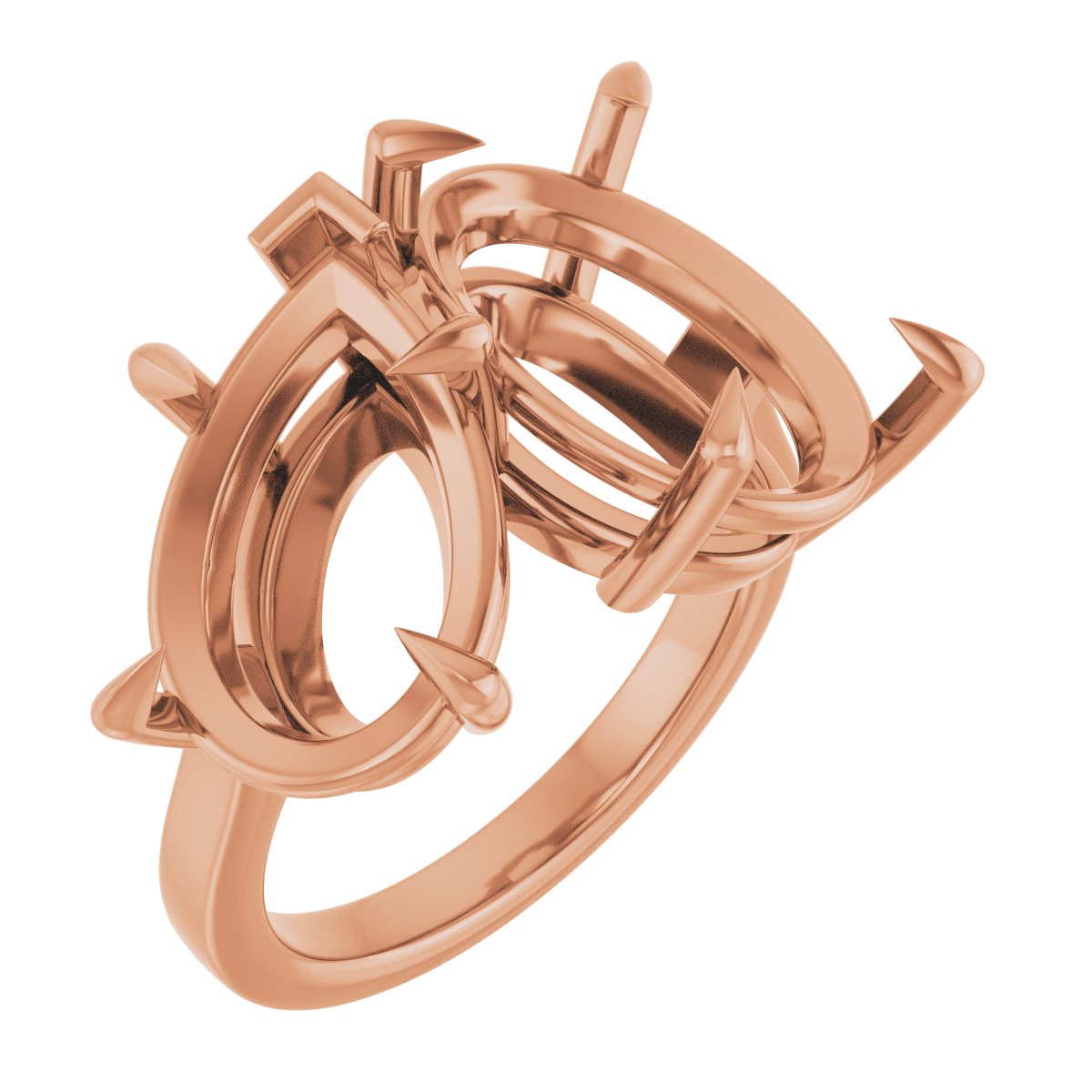 Claw-Prong Two-Stone Engagement Ring