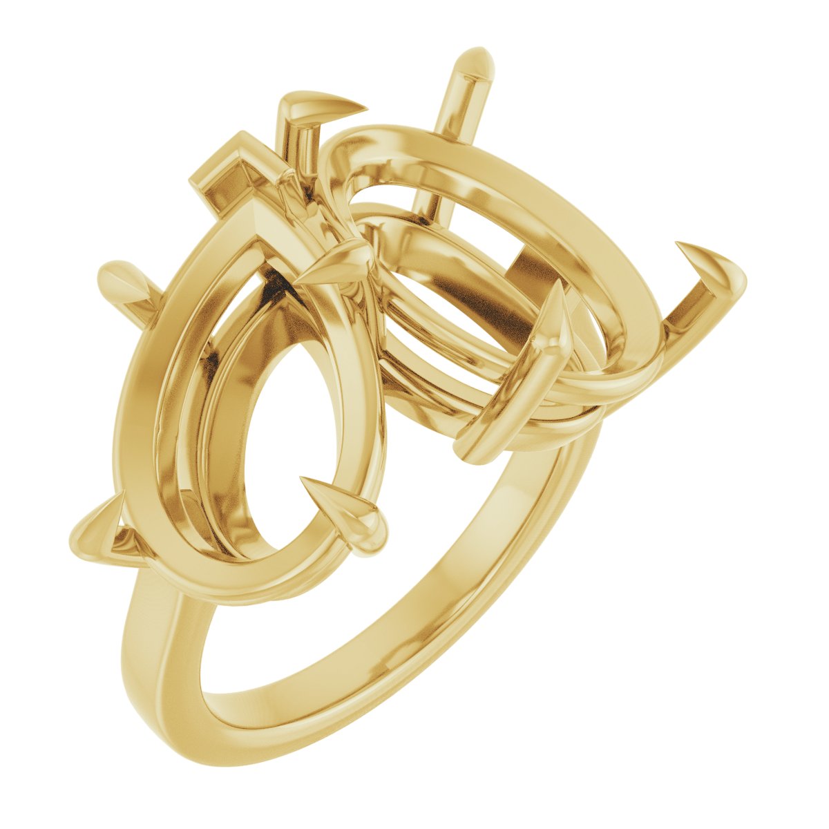 Claw-Prong Two-Stone Engagement Ring