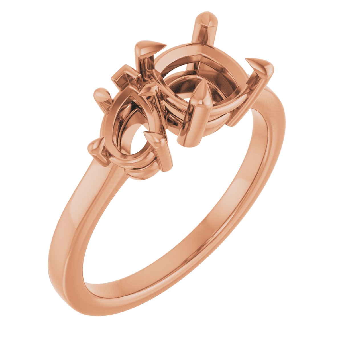 Claw-Prong Two-Stone Engagement Ring