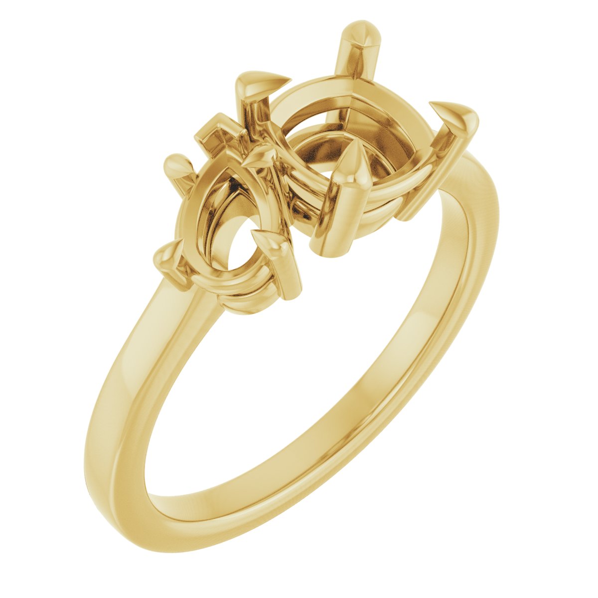 Claw-Prong Two-Stone Engagement Ring