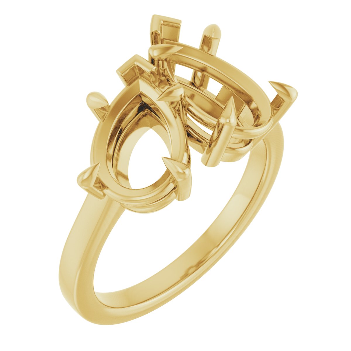 Claw-Prong Two-Stone Engagement Ring