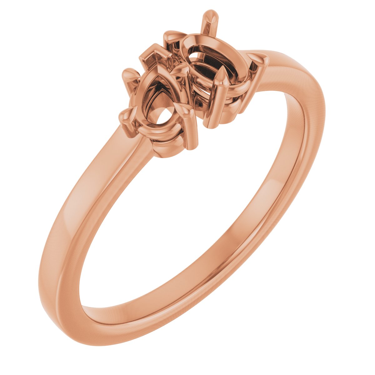 Claw-Prong Two-Stone Engagement Ring