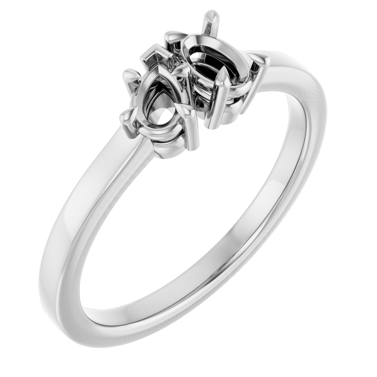 Claw-Prong Two-Stone Engagement Ring