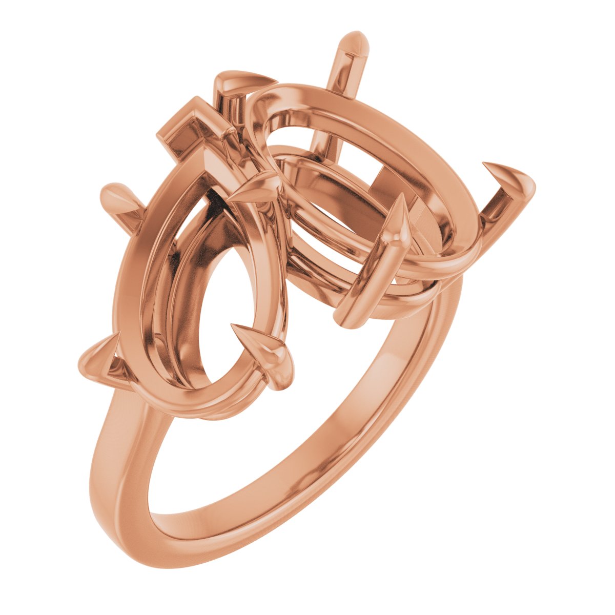 Claw-Prong Two-Stone Engagement Ring