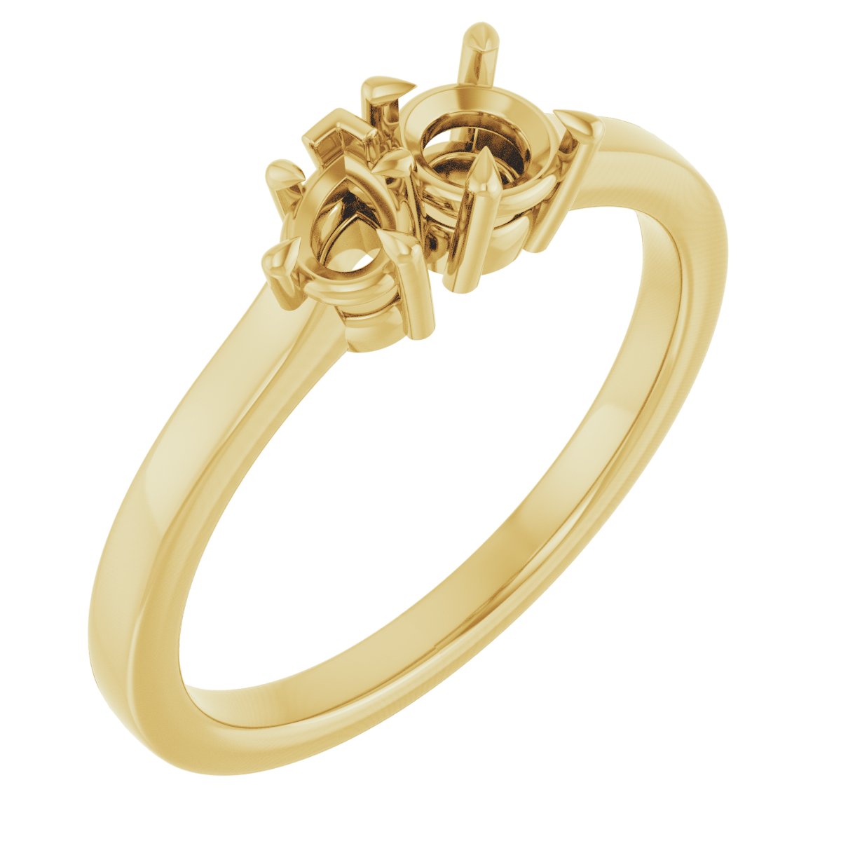 Claw-Prong Two-Stone Engagement Ring