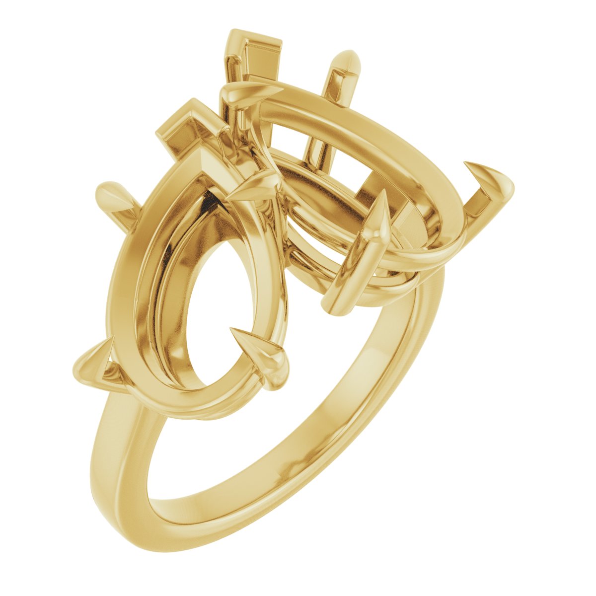 Claw-Prong Two-Stone Engagement Ring