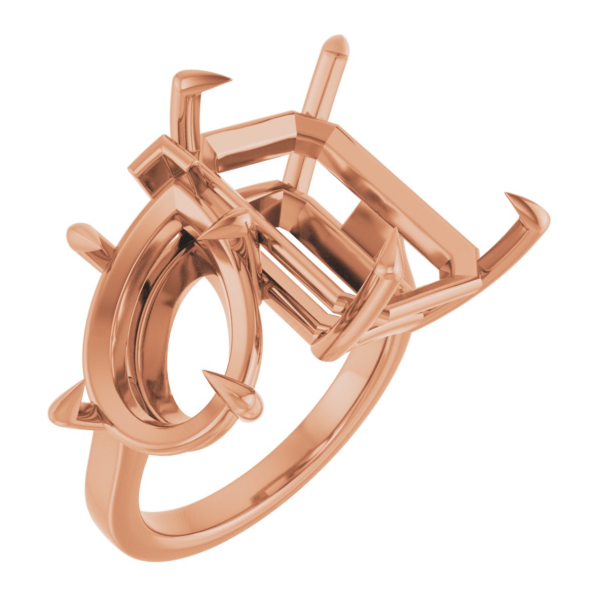 Claw-Prong Two-Stone Engagement Ring