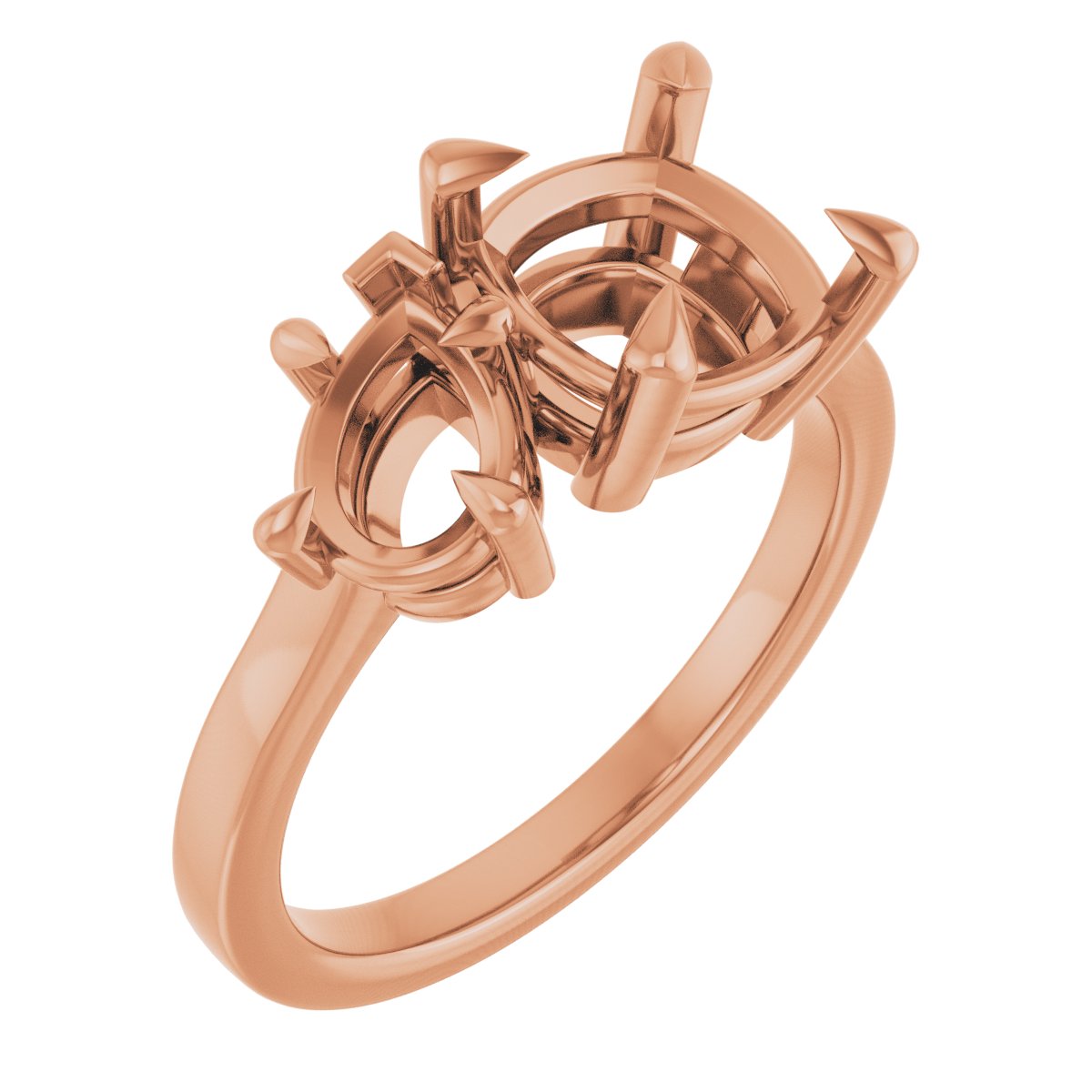 Claw-Prong Two-Stone Engagement Ring