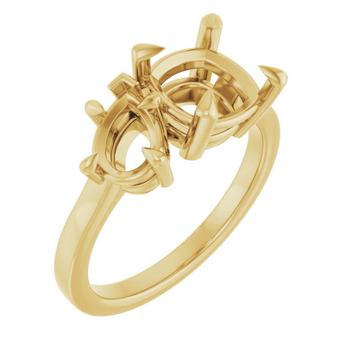 Claw-Prong Two-Stone Engagement Ring