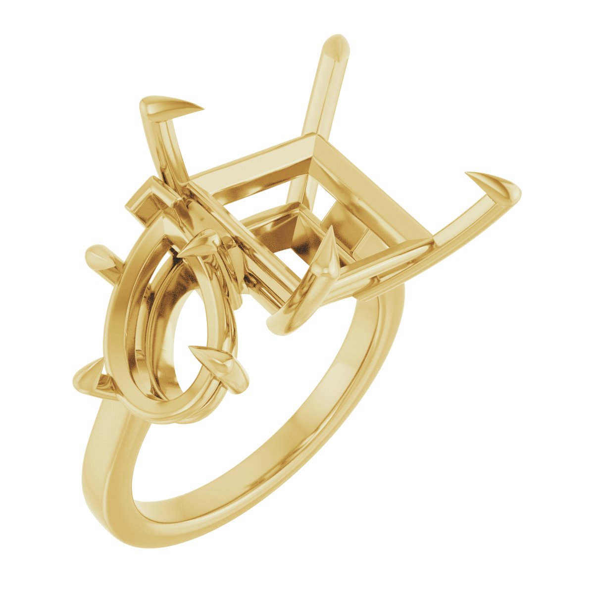 Claw-Prong Two-Stone Engagement Ring
