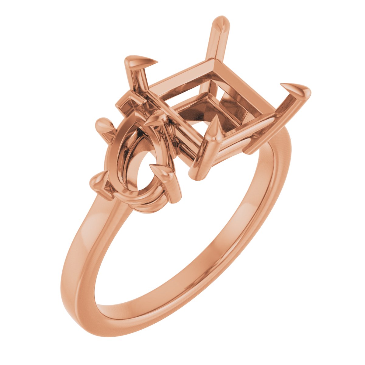 Claw-Prong Two-Stone Engagement Ring