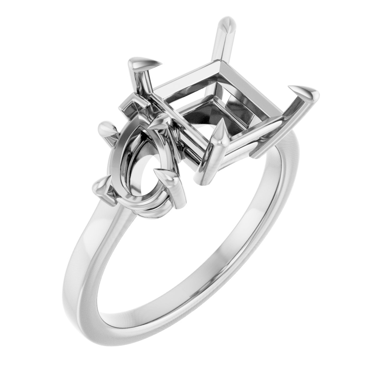 Claw-Prong Two-Stone Engagement Ring